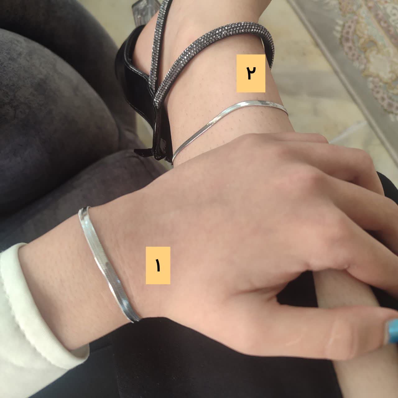 دستبندو پابند هرینگبون طلایی و نقره ای